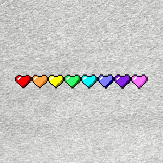 Pixel Heart Rainbow by rainb0w0tter